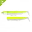 Комплект от джиг глава 25г и 2 тела Fiiish Black Minnow 120 No3 Combo Off Shore - Jaune Fluo