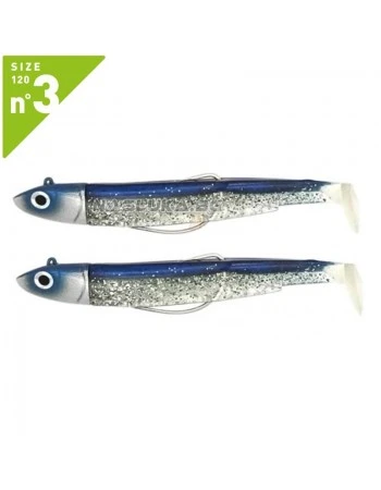 Комплект от 2 джиг глави 25г и 2 тела Fiiish Black Minnow 120 No3 Double Combo Off Shore - Barracuda Blue