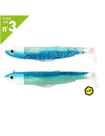 Комплект от 2 джиг глави 25г и 2 тела Fiiish Black Minnow 120 No3 Double Combo Off Shore - Blue & Electric Blue
