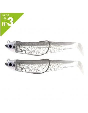 Комплект от 2 джиг глави 12г и 2 тела Fiiish Black Minnow 120 No3 Double Combo Shore - The Dutch Silver Flash
