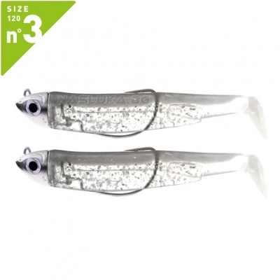 Комплект от 2 джиг глави 12г и 2 тела Fiiish Black Minnow 120 No3 Double Combo Shore - The Dutch Silver Flash