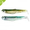 Fiiish BM 120 No3 Double Combo Off Shore Khaki Ghost Minnow Комплект от 2 джиг глави 25г и 2 тела Fiiish Black Minnow 120 No3 Double Combo Off Shore - Khaki & Ghost Minnow