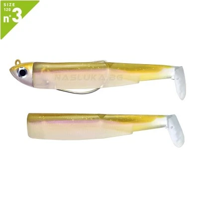Fiiish BM 120 No3 Combo Shore Wakasagi Комплект от джиг глава 12г и 2 тела Fiiish Black Minnow 120 No3 Combo Shore - Wakasagi