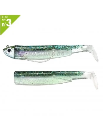 Комплект от джиг глава 12г и 2 тела Fiiish Black Minnow 120 No3 Combo Shore - Ghost Minnow