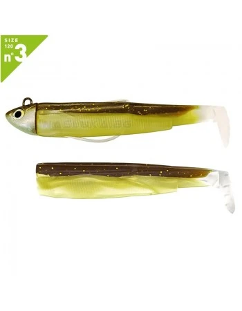 Комплект от джиг глава 18г и 2 тела Fiiish Black Minnow 120 No3 Combo Search - Sparkling Brown