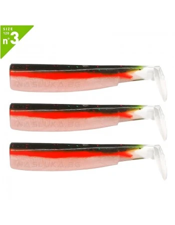 Силиконови примамки Fiiish Black Minnow 120 No3 - 3 бр. - Candy Green