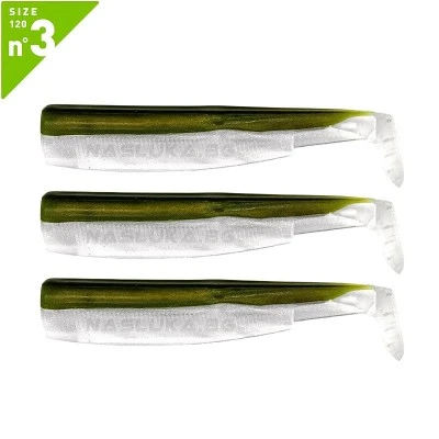 Fiiish BM 120 No3 3 бр. Kaki Силиконови примамки Fiiish Black Minnow 120 No3 - 3 бр. - Kaki