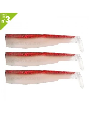 Силиконови примамки Fiiish Black Minnow 120 No3 - 3 бр. - Red Glow
