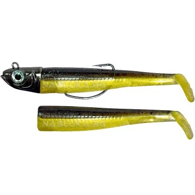 Комплект от Две тела с Джиг глава и Кука GT-Bio Roller Shad Combo - Black Gold