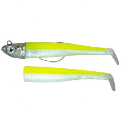 Комплект от Две тела с Джиг глава и Кука GT-Bio Roller Shad Combo - Lemon Fluo
