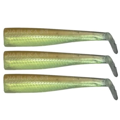 Комплект силиконови тела GT-Bio Roller Shad - Clear Wagasagi
