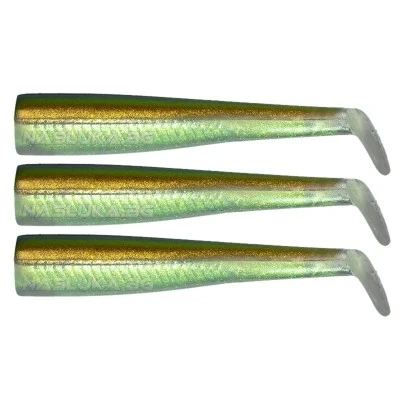 Комплект силиконови тела GT-Bio Roller Shad - Kaki Kamaleo