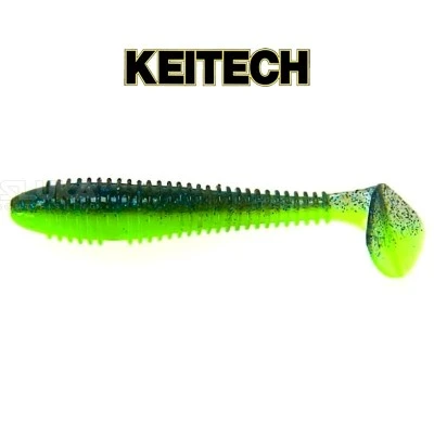 Силиконови примамки в пакет Keitech Swing Impact 10.2см, 8 бр., цвят LT60T Blue X Chart