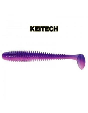 Силиконови примамки в пакет Keitech Swing Impact 8.9см, 8 бр., цвят LT03T Bubble Gum Grape