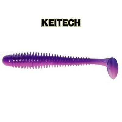 Силиконови примамки в пакет Keitech Swing Impact 8.9см, 8 бр., цвят LT03T Bubble Gum Grape