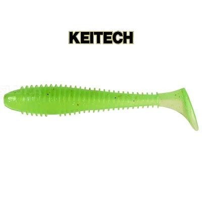 Силиконови примамки в пакет Keitech Swing Impact 5см, 12 бр., цвят LT41T Electric Chart