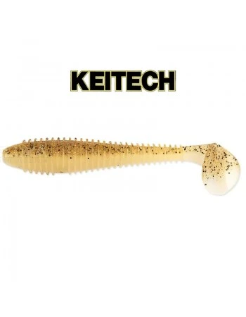 Силиконови примамки в пакет Keitech Swing Impact 7.6см, 10 бр., цвят LT37 Golden Shiner