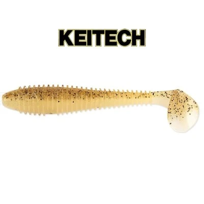 Силиконови примамки в пакет Keitech Swing Impact 6.3см, 10 бр., цвят LT37 Golden Shiner