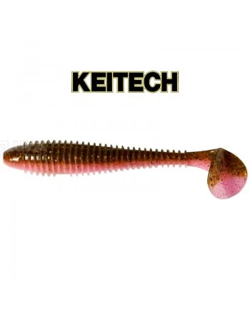 Силиконови примамки в пакет Keitech Swing Impact 7.6см, 10 бр., цвят 414T Green Pumpkin PP Shad