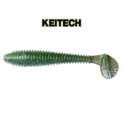Swing Impact 6.3см, 10 бр., цвят LT50 Green Shad Силиконови примамки в пакет Keitech Swing Impact 6.3см, 10 бр., цвят LT50 Green Shad
