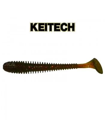 Силиконови примамки в пакет Keitech Swing Impact 7.6см, 10 бр., цвят LT26S Motoroil Chameleon