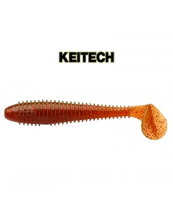 Силиконови примамки в пакет Keitech Swing Impact 8.9см, 8 бр., цвят LT14S Motoroil Red Flake