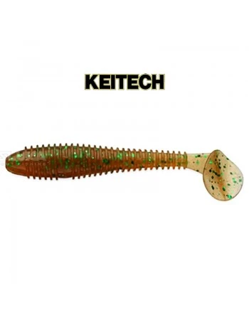 Силиконови примамки в пакет Keitech Swing Impact 11.4см, 6 бр., цвят EA02S Peach Green FLK