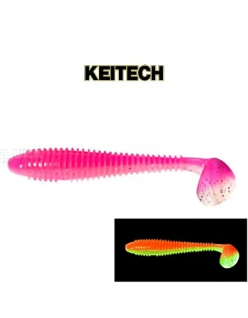 Силиконови примамки в пакет Keitech Swing Impact 8.9см, 8 бр., цвят LT47 Pink Glow