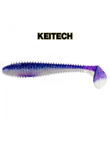 Силиконови примамки в пакет Keitech Swing Impact 8.9см, 8 бр., цвят LT45T Purple Ice Shad