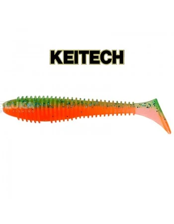 Силиконови примамки в пакет Keitech Swing Impact 8.9см, 8 бр., цвят LT05T Angry Carrot
