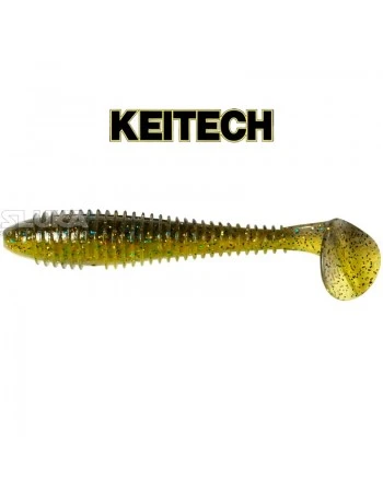 Силиконови примамки в пакет Keitech Swing Impact 8.9см, 8 бр., цвят LT51 Smoky Yellow