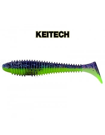 Силиконови примамки в пакет Keitech Swing Impact 5см, 12 бр., цвят PAL06T Violet Lime Belly