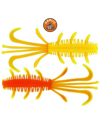 Силиконови примамки за риболов на пъстърва Kinetic NYX Yellow/Orange 6.5см, 10 бр.