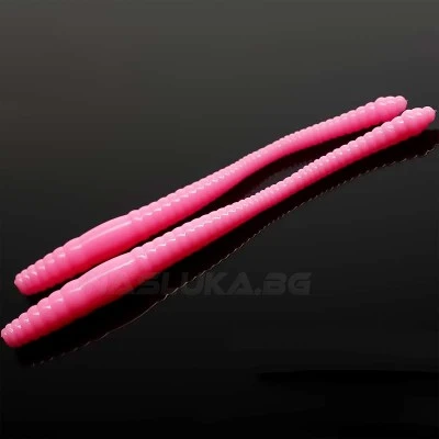 Силиконови червеи Libra Lures Dying Worm - 7.0см - 15бр. - аромат Cheese - цвят 017 Bubble Gum
