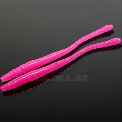 Силиконови червеи Libra Lures Dying Worm - 7.0см - 15бр. - аромат Krill - цвят 019 Hot Pink