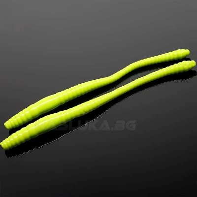 Libra Dying Worm 7.0см 15бр. - Cheese 027 Apple Green Силиконови червеи Libra Lures Dying Worm - 7.0см - 15бр. - аромат Cheese - цвят 027 Apple Green
