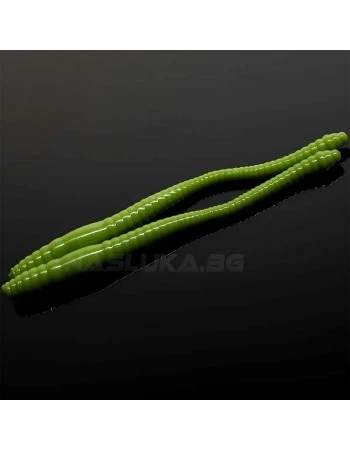 Силиконови червеи Libra Lures Dying Worm - 7.0см - 15бр. - аромат Krill - цвят 031 Olive