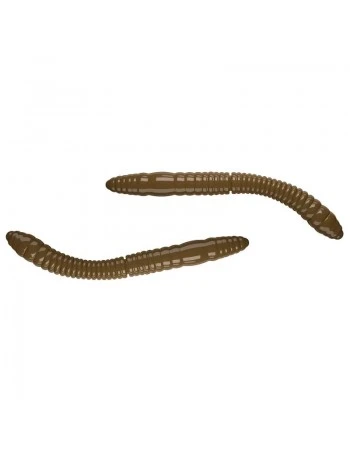 Силиконови червеи Libra Lures Fatty D'Worm Tournament - 12бр. х 5.5см Cheese Taste - 038 Brown