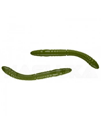 Силиконови червеи Libra Lures Fatty D'Worm Tournament - 12бр. х 5.5см Cheese Taste - 031 Olive