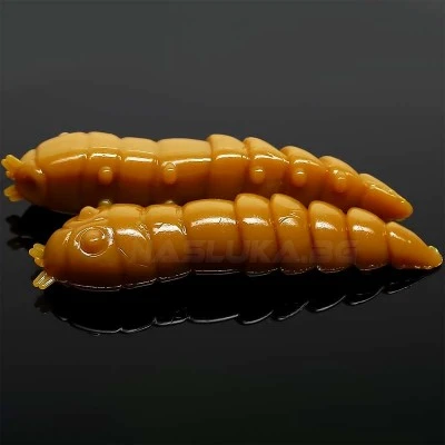 Силиконови примамки Libra Lures Kukolka 4.2см - 10 бр. - аромат Cheese - цвят 038 Brown
