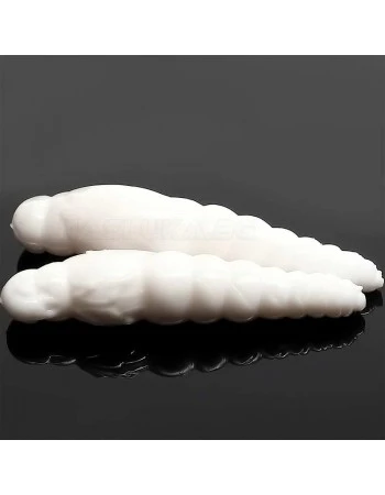 Силиконови ларви Libra Lures Largo Slim 2.8см - 15 бр. - аромат Krill - цвят 001 White