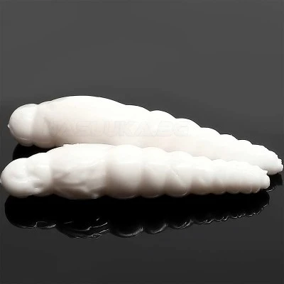 Силиконови ларви Libra Lures Largo Slim 2.8см - 15 бр. - аромат Krill - цвят 001 White