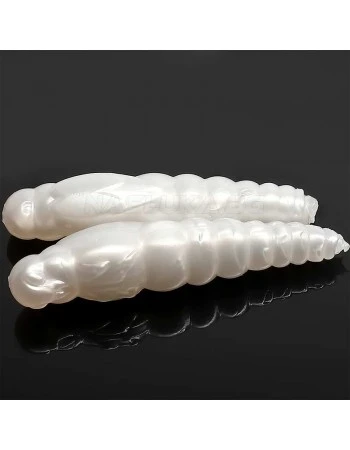 Силиконови ларви Libra Lures Largo Slim 2.8см - 15 бр. - аромат Cheese - цвят 004 Silver Pearl