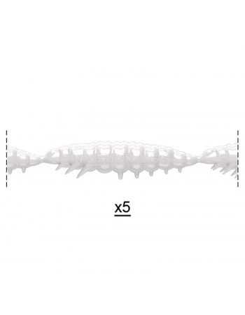 Силиконови ларви Libra Lures Larva Multi - 25бр. х 2.5см Cheese - 001 White