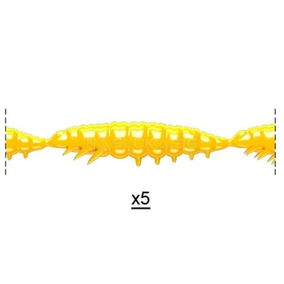 Силиконови ларви Libra Lures Larva Multi - 25бр. х 2.5см  Cheese - 008 Dark Yellow