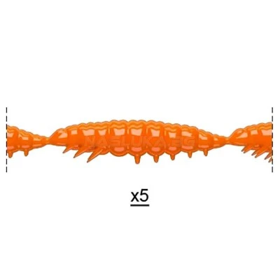 Силиконови ларви Libra Lures Larva Multi - 25бр. х 2.5см  Cheese - 011 Hot Orange