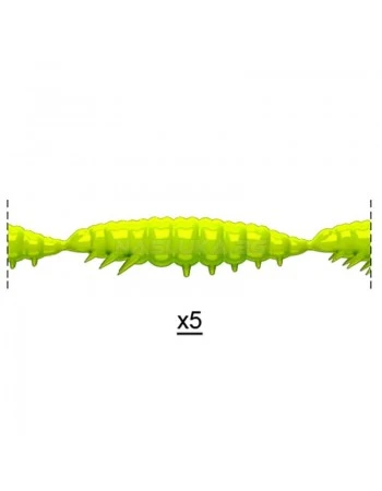 Силиконови ларви Libra Lures Larva Multi - 25бр. х 2.5см Cheese - 027 Green