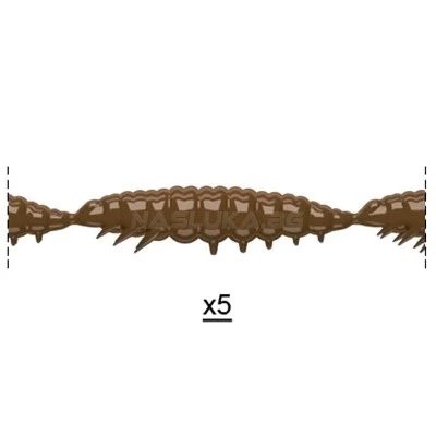 Силиконови ларви Libra Lures Larva Multi - 25бр. х 2.5см Cheese - 038 Brown