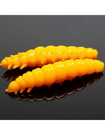 Силиконови ларви Libra Lures Larva 3.5см - 12 бр. - аромат Cheese - цвят 008 Dark Yellow