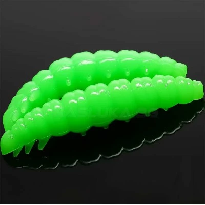 Силиконови ларви Libra Lures Larva 3.0см - 15 бр. - аромат Krill - цвят 026 Hot Apple Green